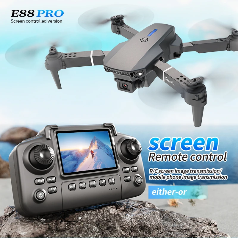 Drone Photogrammetry - Профессиональный дрон E88 PRO с экраном,